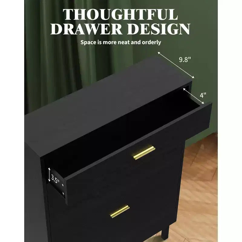 Shoe Storage Cabinet with Dual Flip Drawers, Space-Saving Shoe Organizer for Entryway, Hallway, Hidden Shoe Rack Cupboard, Freestanding Style