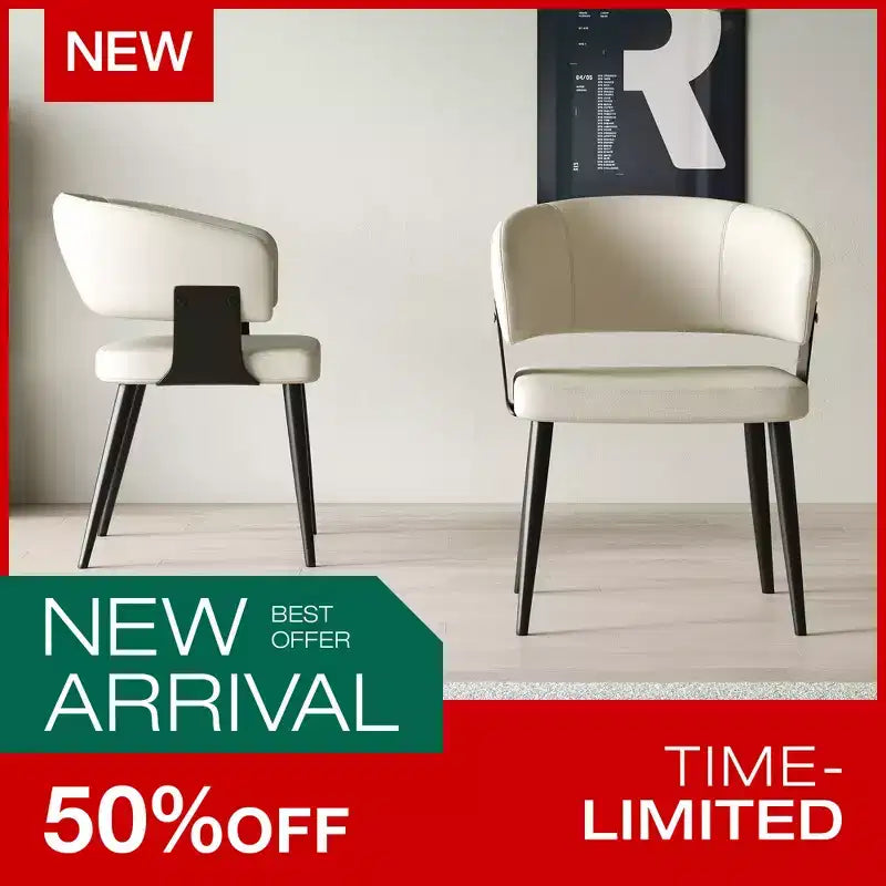 Luck Live Modern Set of 2 Upholstered Dining Chairs with Metal Feet, Soft Padded Seat & Back, Stylish Accent Chairs for Home Office & Kitchen