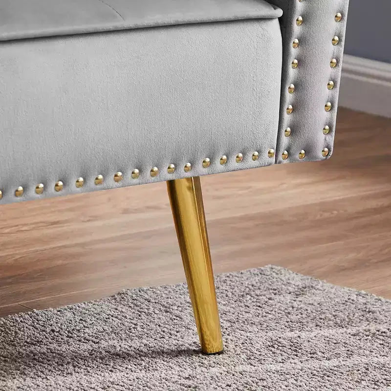 69.6 Convertible Futon Sofa Bed With 2 Pillow, Upholstered Loveseat Sleeper Sofa with Adjustable Backrest, 2 Seat Couch for Office Guest Room Bedroom