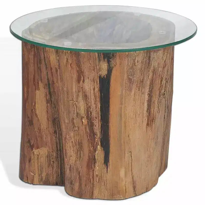 vidaXL Coffee Table Teak Glass 19.7x15.7