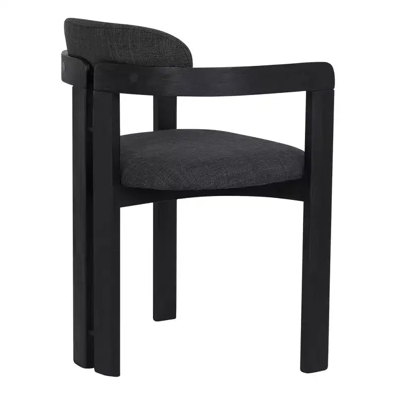 Set of 2 Jazmin Contemporary Dining Chair Black - Armen Living